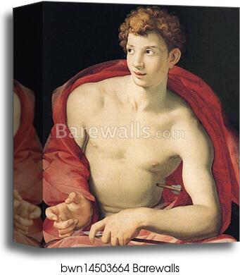 Portrait of Young Man as Saint Sebastian by Agnolo Bronzino, Canvas Print