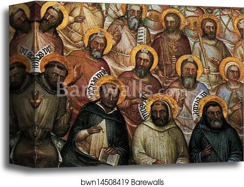 Paradise. Dome frescoes by Giusto De’ Menabuoi, Canvas Print