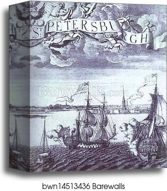 Panoramic View of St. Petersburg. Detail by Alexey Zubov, Canvas Print Panoramic View of St. Petersburg. Detail by Alexey Zubov, Canvas Print