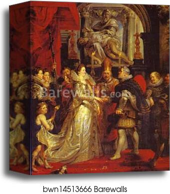The Marriage of Marie de' Medici by Peter Paul Rubens, Canvas Print