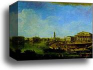View of the Stock Exchange and the Admiralty from the Fortress of St. Peter and Paul by Fedor Alekseev, Canvas Print