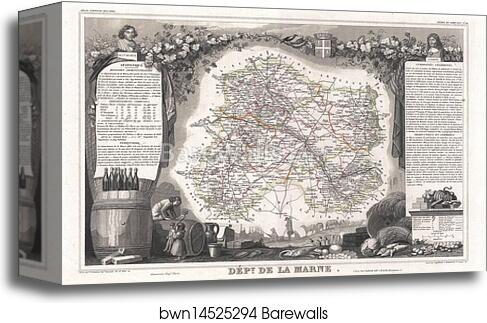 Dept. de la Marne by Victor Jules Levasseur, Canvas Print