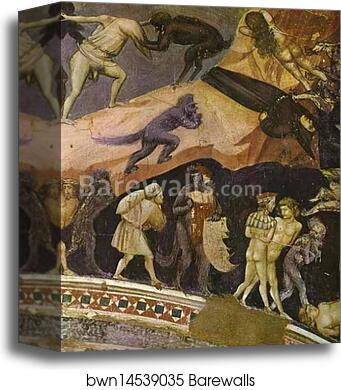 The Last Judgement. Detail by Giotto, Canvas Print