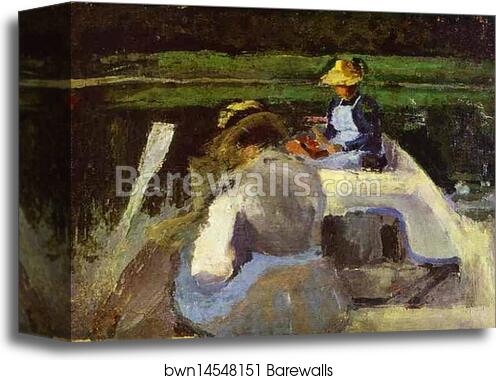 In a Boat by Victor Borisov-Musatov, Canvas Print