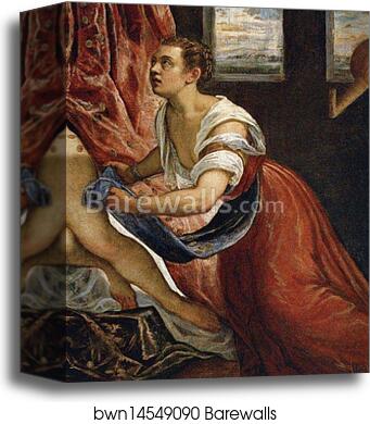 Danae. Detail by Jacopo Robusti, Called Tintoretto, Canvas Print Danae. Detail by Jacopo Robusti, Called Tintoretto, Canvas Print