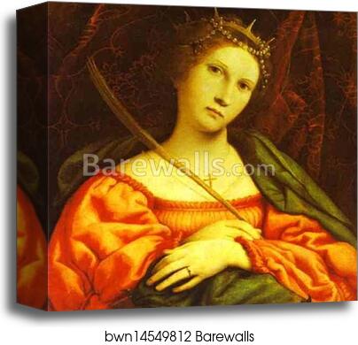 St. Catherine by Lorenzo Lotto, Canvas Print
