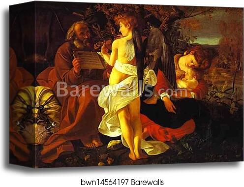 The Rest on the Flight into Egypt by Caravaggio, Canvas Print