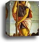 St. Christopher (Detail of panel of St. Vincent Ferrar Polyptych) by Giovanni Bellini, Canvas Print