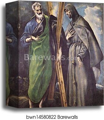 St. Andrew and St. Francis by El Greco, Canvas Print