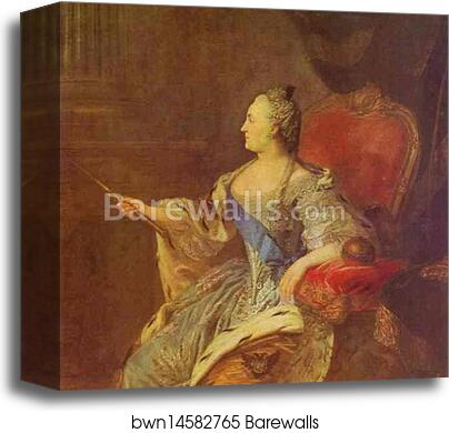 Portrait of Catherine II by Fedor Rokotov, Canvas Print