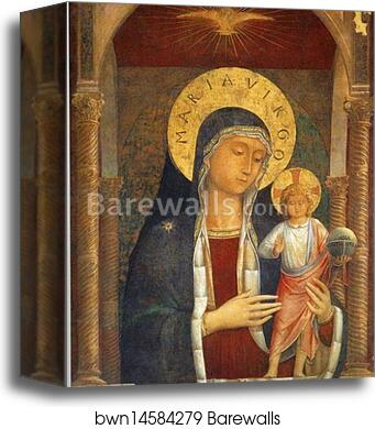 Madonna and Child Giving Blessings by Benozzo Gozzoli, Canvas Print