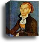 Portrait of Katharina von Bora, Wife of Martin Luther by Lucas Cranach The Elder, Canvas Print