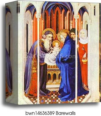 Presentation in the Temple by Melchior Broederlam, Canvas Print