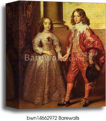 Princess Mary Stuart and Prince William of Orange by Sir Anthony Van Dyck, Canvas Print
