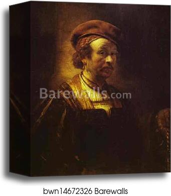 Self-Portrait by Rembrandt Harmenszoon Van Rijn, Canvas Print Self-Portrait by Rembrandt Harmenszoon Van Rijn, Canvas Print