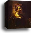 Self-Portrait by Rembrandt Harmenszoon Van Rijn, Canvas Print