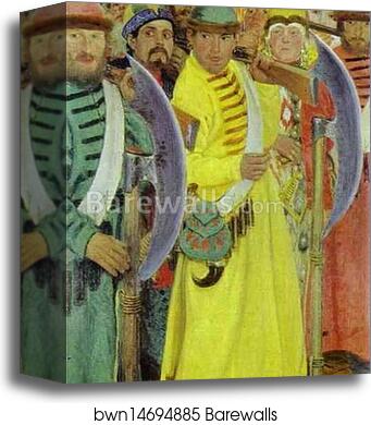 They are Coming! (Moscovites Watching the Entry of a Foreign Embassy into Moscow at the End of the XVII Century) by Andrey Ryabushkin, Canvas Print