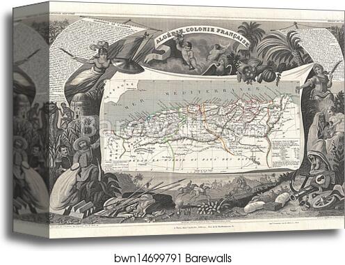 Algerie, Colonie Francaise by Victor Jules Levasseur, Canvas Print