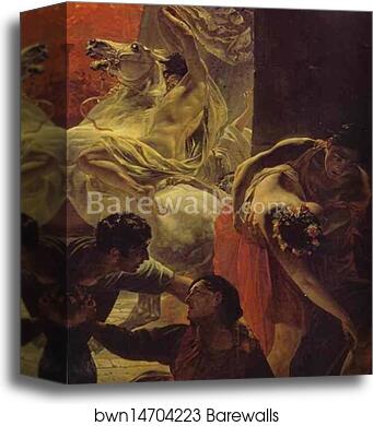 The Last Day of Pompeii. Detail by Karl Brulloff, Canvas Print