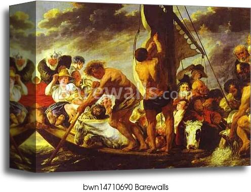 Ferry Boat to Antwerp by Jacob Jordaens, Canvas Print