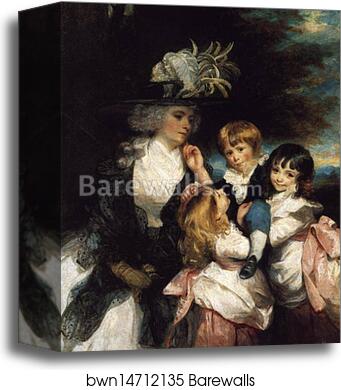 Lady Smith and Children by Sir Joshua Reynolds, Canvas Print