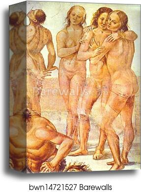 Resurrection of the Dead. Detail by Luca Signorelli, Canvas Print Resurrection of the Dead. Detail by Luca Signorelli, Canvas Print