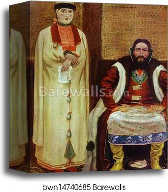 A Merchant Family in the XVII century. Detail by Andrey Ryabushkin, Canvas Print A Merchant Family in the XVII century. Detail by Andrey Ryabushkin, Canvas Print