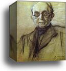 Portrait of K. Pobedonostsev by Valentin Serov, Canvas Print