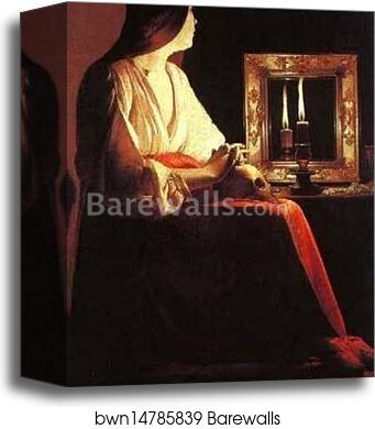 Repenting Magdalene by Georges De La Tour, Canvas Print