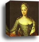 Portrait of Maria Menshikova by Johann Gottfried Tannauer, Canvas Print