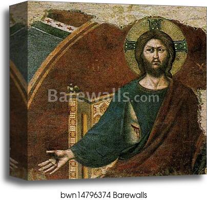 The Last Judgment. Detail by Pietro Cavallini, Canvas Print