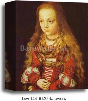 Portrait of a Princess of Saxony by Lucas Cranach The Elder, Canvas Print
