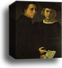 Portrait of Two Men by Jacopo Carrucci, Known As Pontormo, Canvas Print