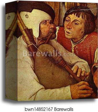 The Peasant Dance. Detail by Pieter Bruegel The Elder, Canvas Print The Peasant Dance. Detail by Pieter Bruegel The Elder, Canvas Print