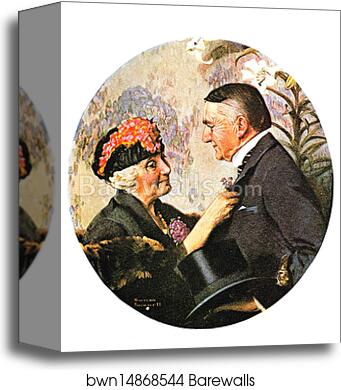 The Old Couple by Norman Rockwell, Canvas Print