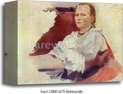 Woman in Novgorod Peasant Dress by Andrey Ryabushkin, Canvas Print