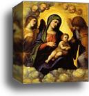 Madonna and Child in Glory with Angels by Correggio, Canvas Print