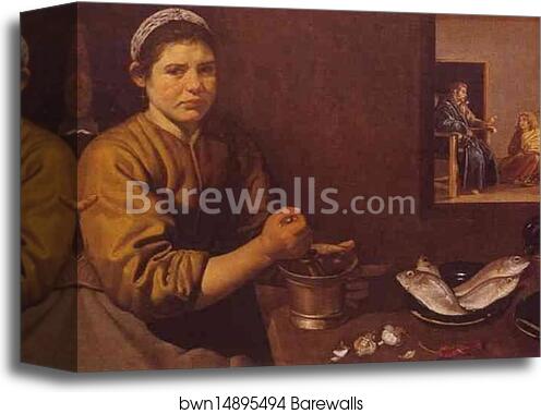 Christ in the House of Martha and Mary by Diego Velázquez, Canvas Print Christ in the House of Martha and Mary by Diego Velázquez, Canvas Print
