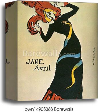Jane Avril by Henri De Toulouse-Lautrec, Canvas Print