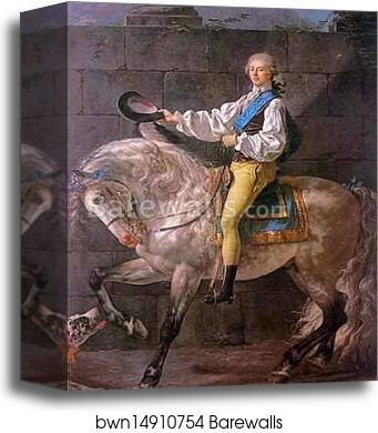 Portrait of Count Stanislas Potocki by Jacques-Louis David, Canvas Print