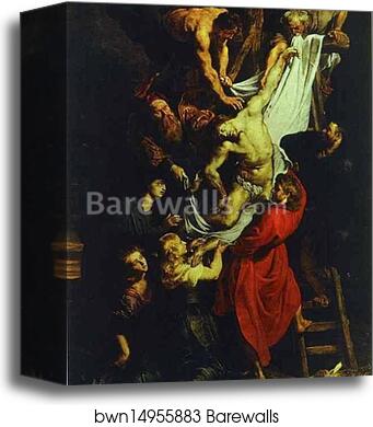 The Descent from the Cross (central part of the triptych) by Peter Paul Rubens, Canvas Print