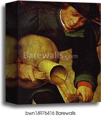 The Peasant Wedding. Detail by Pieter Bruegel The Elder, Canvas Print The Peasant Wedding. Detail by Pieter Bruegel The Elder, Canvas Print