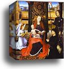 The Virgin and Child with an Angel, St. George and a Donor by Hans Memling, Canvas Print