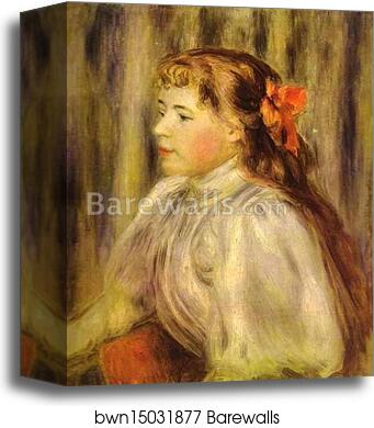 Portrait of a Girl by Pierre-Auguste Renoir, Canvas Print Portrait of a Girl by Pierre-Auguste Renoir, Canvas Print