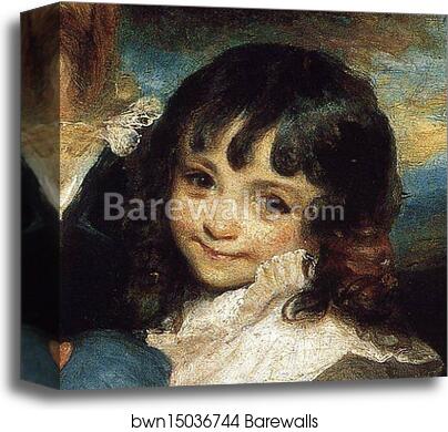 Lady Smith and Children. Detail by Sir Joshua Reynolds, Canvas Print