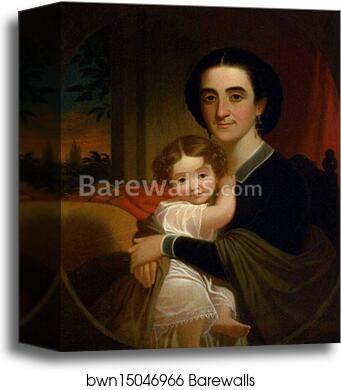 Mrs. Robert Levi Todd (Sally Hall) and Her Daughter Matilda Tete Todd by George Caleb Bingham, Canvas Print Mrs. Robert Levi Todd (Sally Hall) and Her Daughter Matilda Tete Todd by George Caleb Bingham, Canvas Print