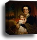Mrs. Robert Levi Todd (Sally Hall) and Her Daughter Matilda Tete Todd by George Caleb Bingham, Canvas Print