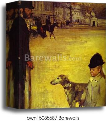 Place de la Concorde. Detail by Edgar Degas, Canvas Print Place de la Concorde. Detail by Edgar Degas, Canvas Print