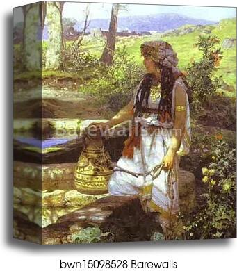 Christ and the Samaritan Woman. Detail by Henryk Hector Siemiradzki, Canvas Print