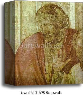 The Resurrection of Drusiane. Detail by Giotto, Canvas Print The Resurrection of Drusiane. Detail by Giotto, Canvas Print